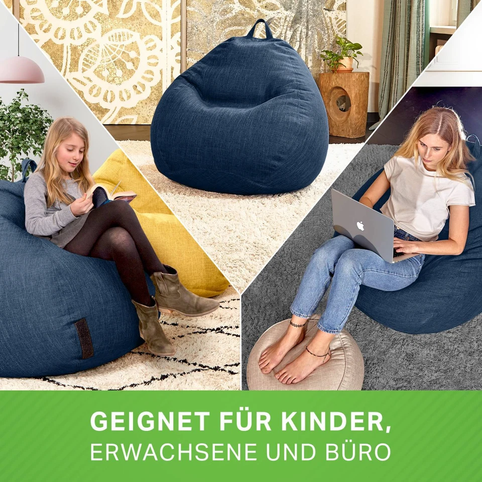 Sitzsack XXL Riesensitzsack mit Füllung Bean Bag Wohnkissen Gaming Chair Sessel - Bild 2 von 4