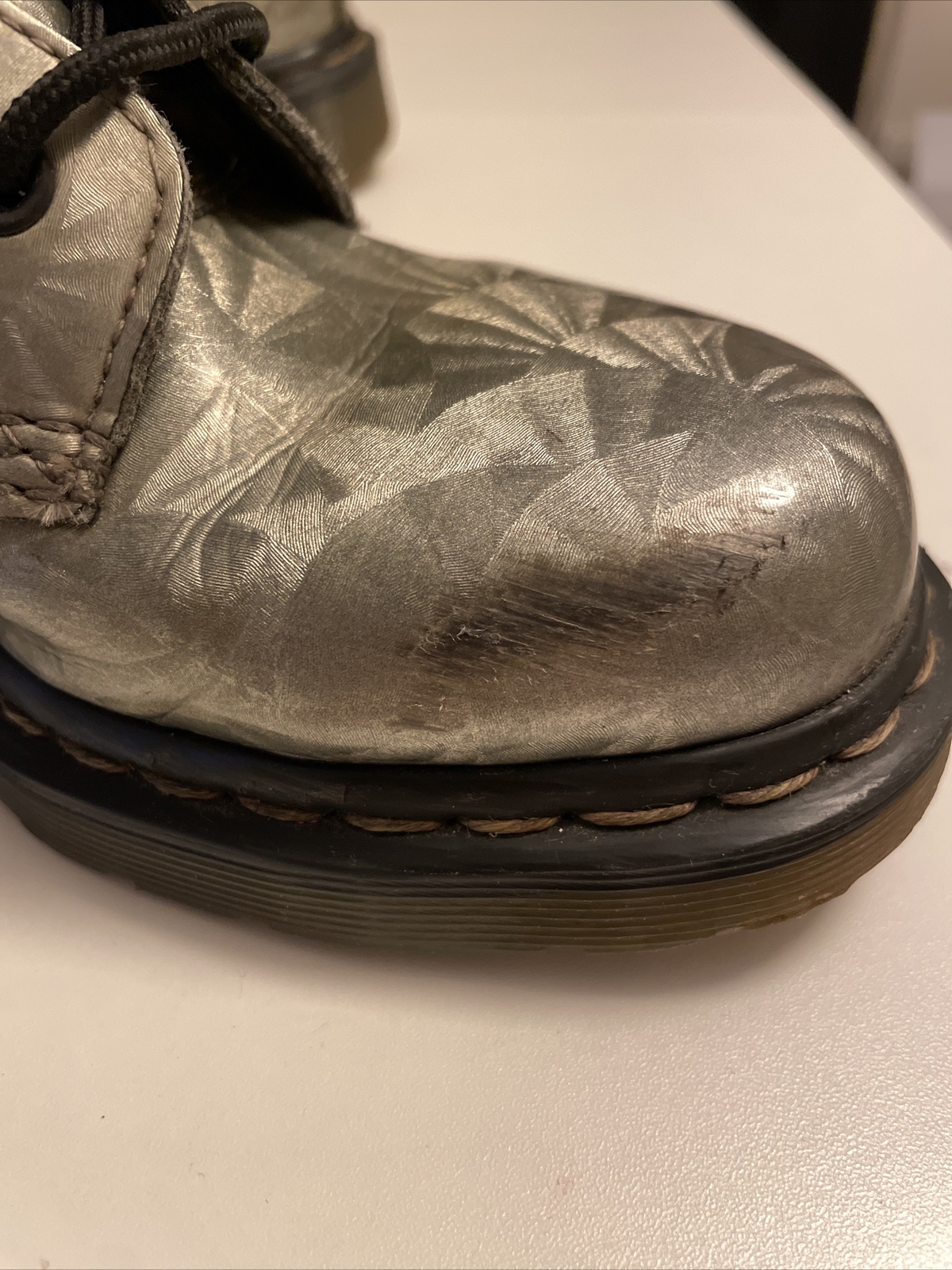 Dr Martens 1460 Jewel Holographic Silver UK Size 6 eBay