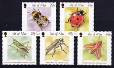 ISLE OF MAN . 2001 Insects (895-899) . Mint Never Hinged