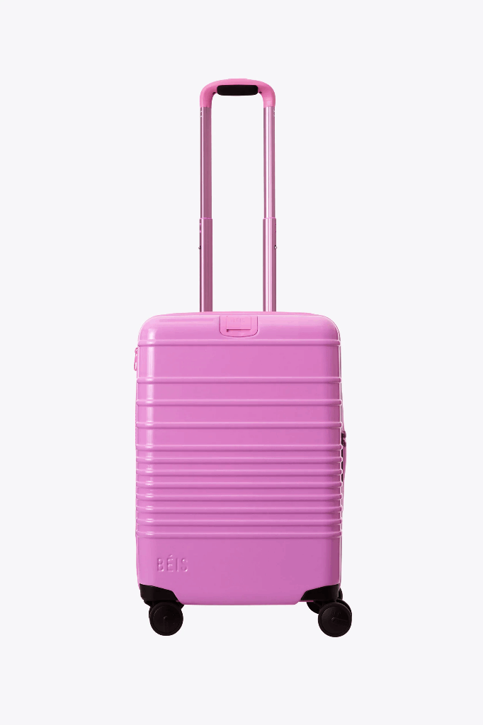 NWT Beis Carry On Roller Suitcase in Glossy Berry- GONE FOR GOOD