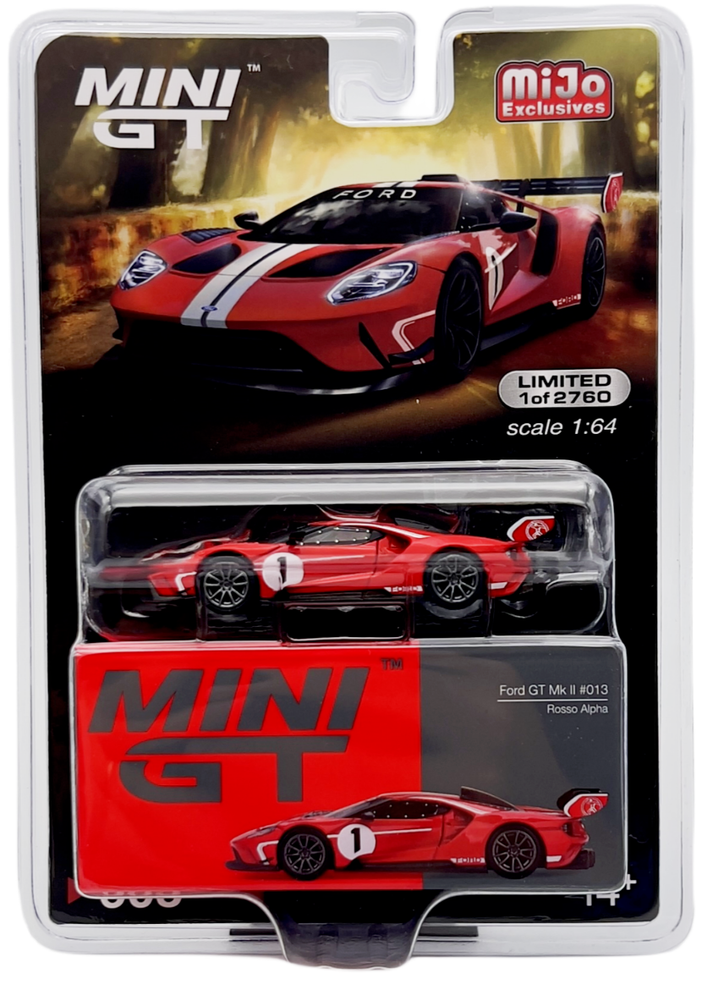 Mini GT 1:64 Ford GT MK II #013 Rosso Alpha (LHD) Diecast Model Car MGT00603