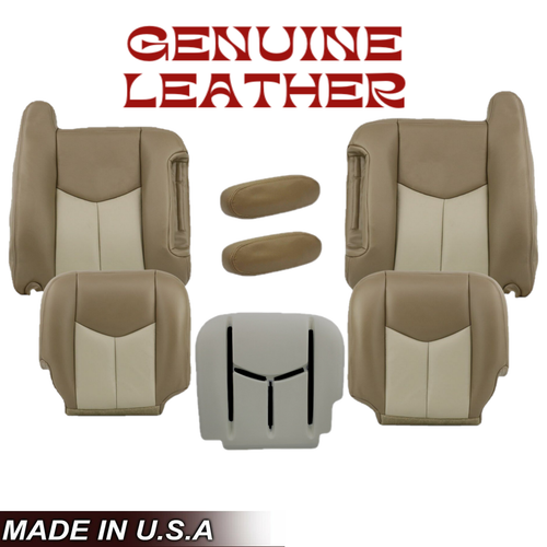 2003 2004 2005 2006 2007 GMC Yukon Sierra 1500 Denali LEATHER Seat Covers in Tan eBay