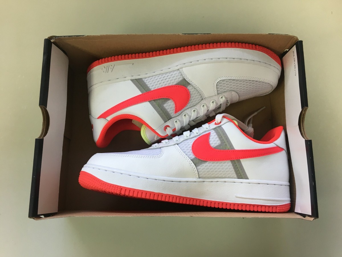 Nike Air Force 1 07 LV8 1 White Bright Crimson Transparent