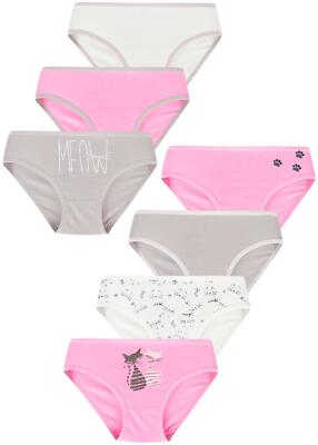 7 Mädchen Slips Unterhosen Unterwäsche Panty Kinder Baumwolle Hipster 92-170