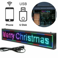 High Brightness Outdoor LED Sign Programmable Scrolling Message Display Board US