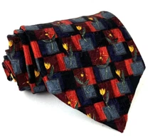 Ermenegildo Zegna Disegno Esclusivo Floral Colorblock Silk Necktie Tie Italy