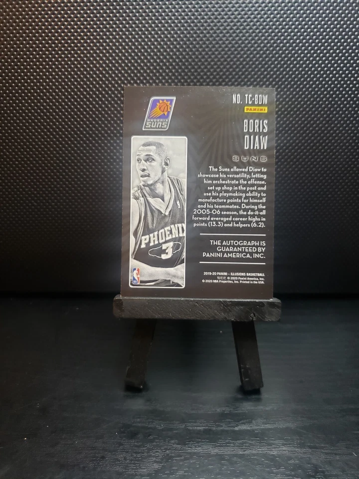 Boris Diaw Panini Illusions Trophy Collection Signatures 2019-20 #TC-BDW automático Foto 2 de 2