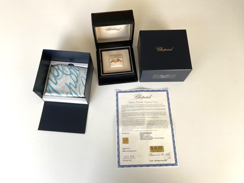 Chopard Happy Diamonds Heart 18k Rose Gold Ring box & paper - 第 1/12 張圖片