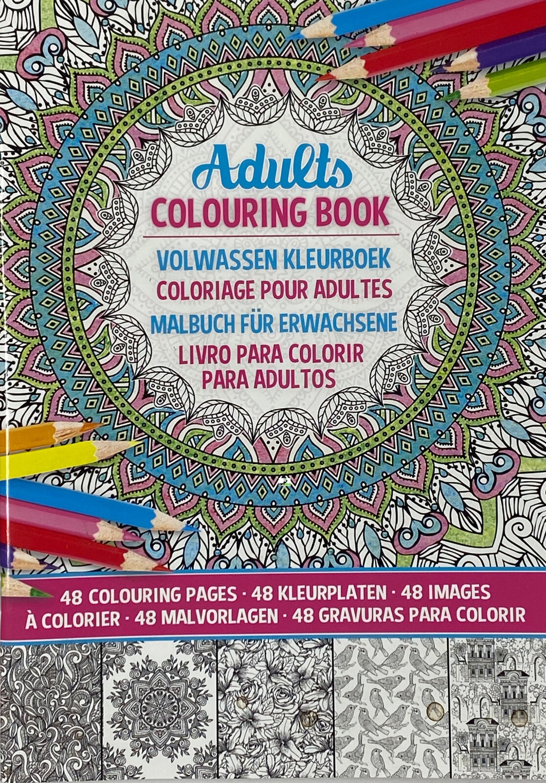 Adult Colouring Book  Animals Flowers Birds Butterflies Shapes Geometric