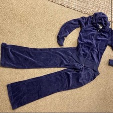 Royal blue Y2k velour track suit. size small. very cute