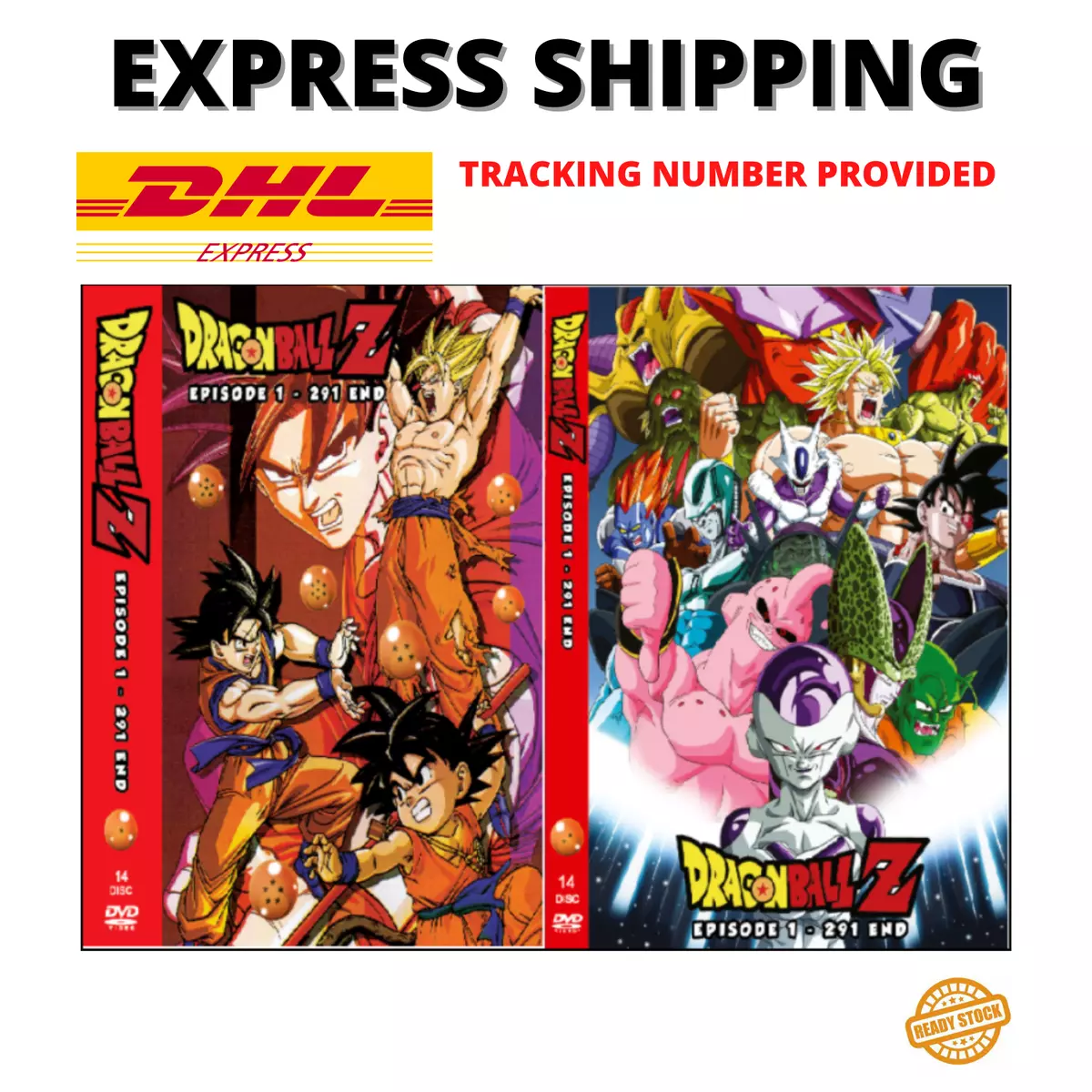 ANIME* DVD DRAGON BALL Z COMPLETE TV SERIES VOL.1-291 END ENGLISH