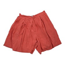 Vintage Esprit Collection Coral/White Polka Dot Pleated Shorts Size 11/12 Summer