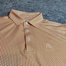 Rhoback XL Men's The Don't Mess Short Sleeve Performance Polo Orange Texas