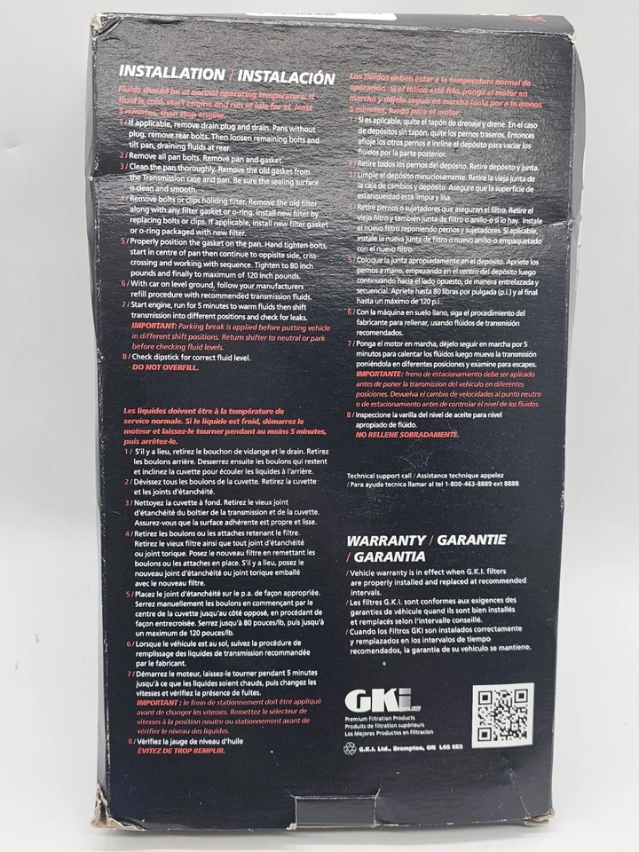 Kit de filtro de transmisión GKI TF1164 Foto 3 de 4