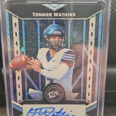 Press Pass 2024 Authentics Connor Watkins Blue Shimmer #PPA-CW3 Auto /20