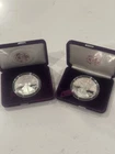 2 Beautiful 1986 American Silver Proof Set First Year Of Issue With Original Box