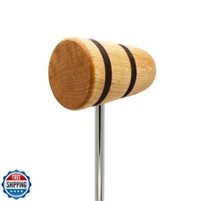 Low Boy Wood Bass Drum Beater - Versatile Mid-Weight Bass Drum Beater with Du