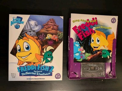 Freddi Fish 2 The Case Of The Haunted Schoolhouse Big Box PC + Promo Book