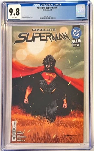 2025 DC Comics Absolute Superman #1 1st Print Rafa Sandoval CGC Graded 9.8
