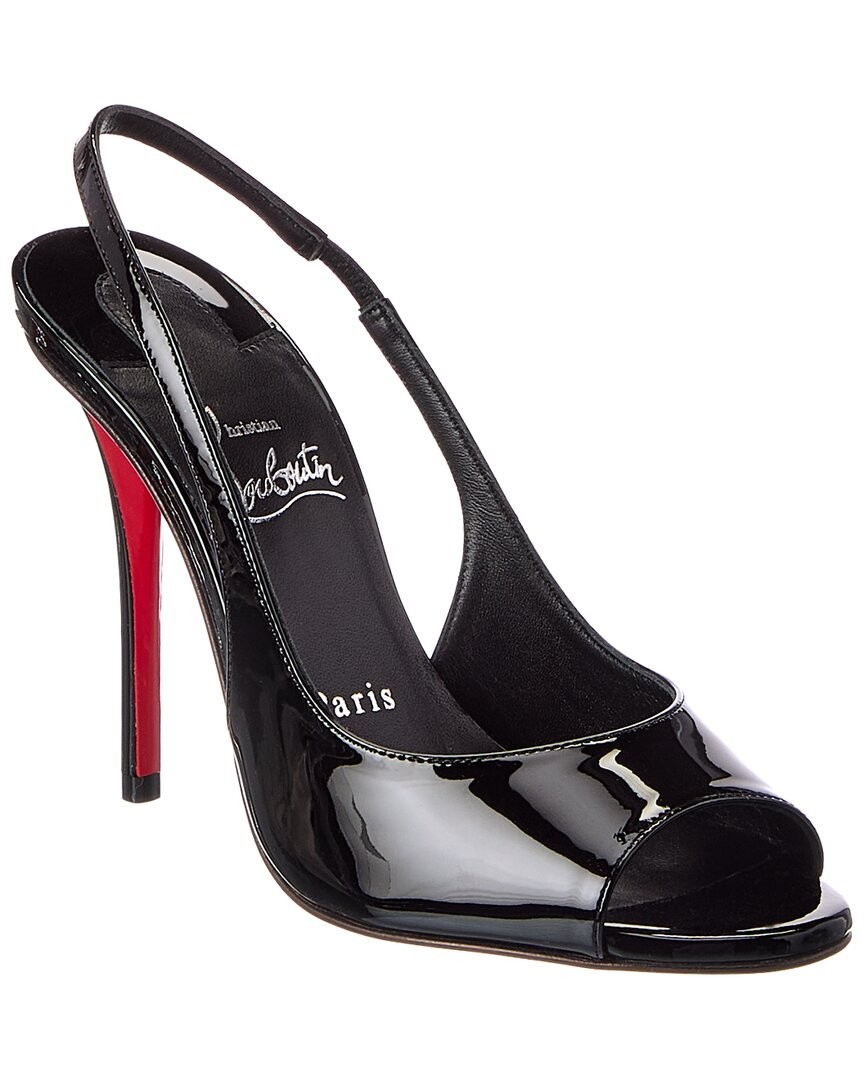 Christian Louboutin Sofia Z 100 Patent Slingback Sandal Women's Black 36