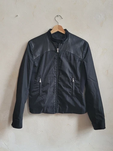 Veste Prada vintage fw 1999 cuir nylon unisexe
