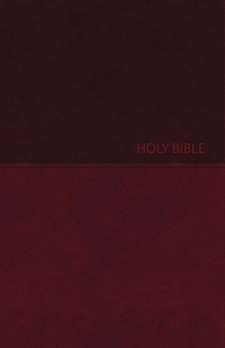 NKJV, Value Thinline Bible, Large Print, Burgundy Leathersoft, Red Letter, - Image 2