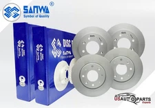 FRONT AND REAR BRAKE ROTOR SET GEOMET COATED FOR KIA SPECTRA5  SPECTRA 2004-2009