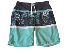 Goodfellow Swim Trunks Mens M Blue Floral Board Shorts Beach Surf Resort
