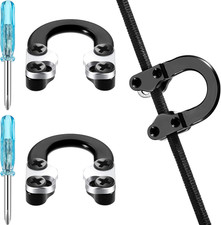 2 Sets Archery D-Loop U Nock Buckle for Compound Bow Release w/ Screwdriver