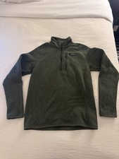 Men  s Patagonia Better Sweater 1/4 Zip Industrial Green Small S Fleece Jacket