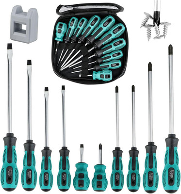 Schraubendreher Set Magnetisch, 10Tlg Profi Schraubenzieher Set Aus Chrom-Vanadi