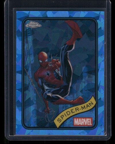 SPIDER-MAN 2025 TOPPS CHROME MARVEL SAPPHIRE #101 REFRACTOR