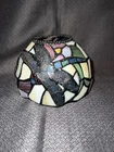 Vintage Tiffany Style Stained Glass Blue Green Dragonfly Lamp Shade 5.25"