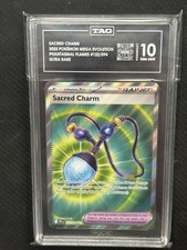 Sacred Charm  Pokemon Phantasmal Flames Ultra Rare TAG 10 PSA #122/094