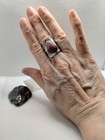 Dark Pink Quartz Natural Stone 925 Sterling Silver Ring Sz 6 — photo 4