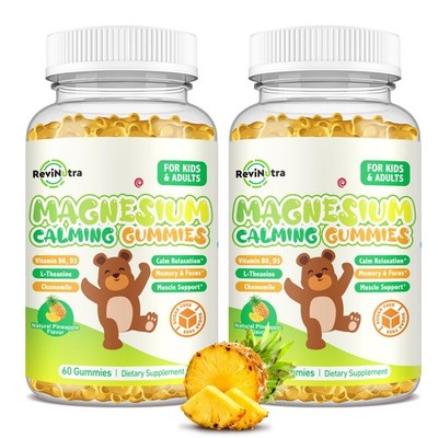 Magnesium Gummies for Kids - Magnesium Glycinate Gummies Supplement with L-Th...