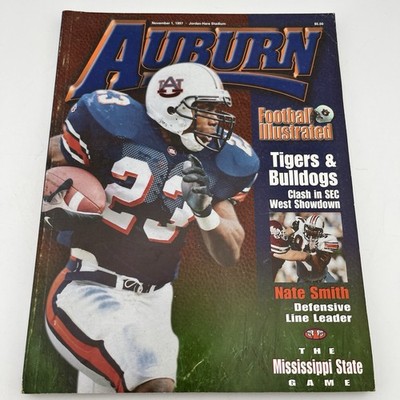Vintage 1997 Auburn Tigers Mississippi State Bulldogs Football Program 90s MSU