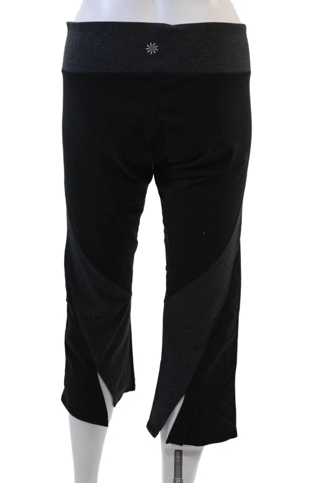 Leggings Athleta Mujer Texturizados Cintura Alta Forrados Bloques de Color Negros Talla S Foto 3 de 4