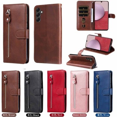 Zip Leather Wallet Phone Case For Samsung A15 A14 A34 A54 A13 A23 A33 S24 A53