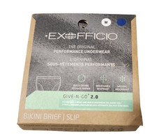 ExOfficio Womens M Give-N-Go 2.0 Bikini Brief Slip Underwear Panties Blue
