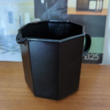 Vintage Octime Arcoroc Jug Black Octagon Glass France 80s