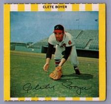 1968 Kahn's Wieners Clete Boyer Braves - No tab