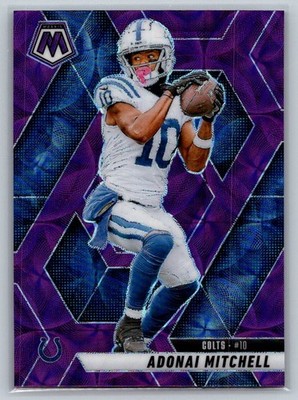 2025 Panini Mosaic - Adonai Mitchell #203 Purple Scope Prizm Indy Colts