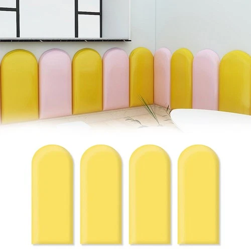 3D Anti-Collision Wall Stickers Soft Cushion Padding – Lemon Yellow