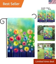 Seasonal Spring Summer Garden Flag - 12"x18" Double-Sided Welcome Banner