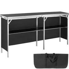 Uimoso Trade Show Display Podium Table Counter Stand 77.95x15.16x34.65" Folding