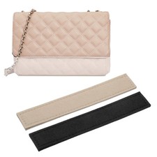 7 x 1.2 Inch Base Shaper, 2 Pcs Purse Organizer Insert for Tote Bag, Black/Beige