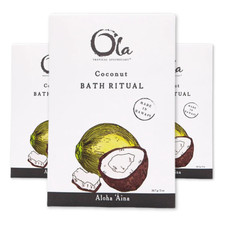 Ola Tropical Apothecary Coconut Scented Bath Hawaiian Sea Salt Rituals 3 Pack -