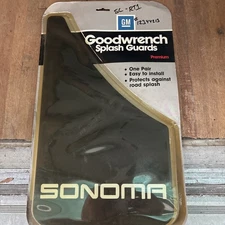 GM Goodwrench Black GMC SONOMA S-10 Splash Guards Mud Flaps Truck 12344213 - NOS