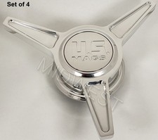 4 New Us Mags 38060-35h New Polished Knock Off Flat Spinner W Adaptor 1003-62